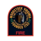 Woodstock Virginia Fire patch with an image of Peter Muhlenberg at a podium, text reads “A Time to Pray, A Time to Fight, Peter Muhlenberg, Founded 1752,” with “FIRE” in red at the bottom.